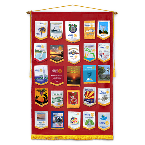 Rotary 4' x 6' Red Felt Display Banner