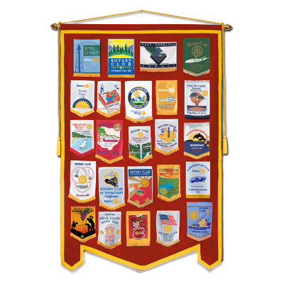 Rotary 4' x 6' Red Felt Display Banner