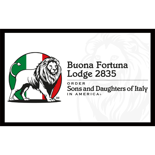 Order Sons and Daughters of Italy in America Local Lodge Custom Satin Banner