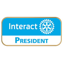 Rotary Interact Color Cloisonne President Magnetic Lapel Pin