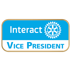 Rotary Interact Color Cloisonne Vice President Lapel Pin