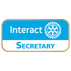 Rotary Interact Color Cloisonne Secretary Lapel Pin