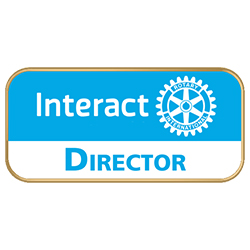 Rotary Interact Color Cloisonne  Director Lapel Pin