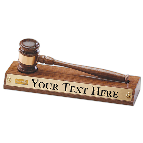 Rotary Custom INTERACT Solid American Walnut Gavel & Stand