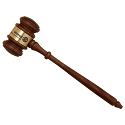 Rotary INTERACT American Walnut Gavel & Engraving Band