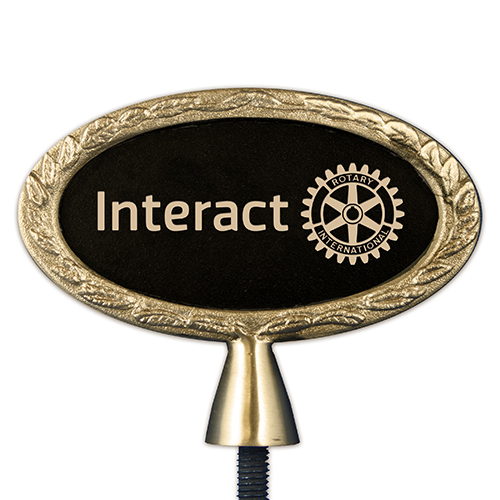 Rotary Oval Bronze Interact Emblem Bell Top