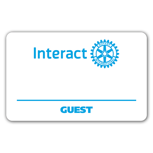 Rotary Reusable Interact  Credit Card Style Name Badge