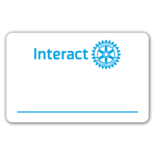 Rotary Reusable Interact  Credit Card Style Name Badge