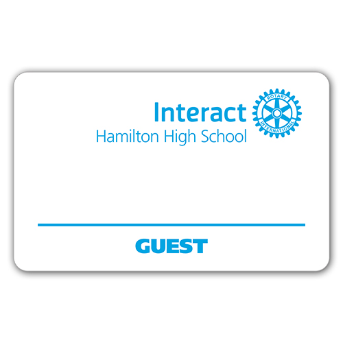 Rotary Reusable  Interact Credit Card Style Name Badge