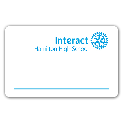 Rotary Reusable  Interact Credit Card Style Name Badge