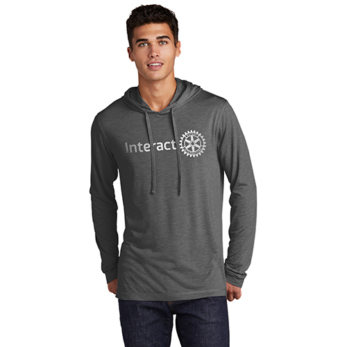 Rotary Interact Heathered Gray Hooded Pullover