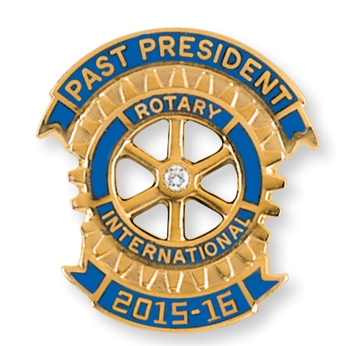 Rotary Past President Pin - 2015-16 w/ .04c Diamond