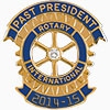 Rotary Past President Pin - 2014-15 w/ .06c Diamond