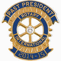 Rotary Past President Pin - 2014-15 w/ .08c Diamond