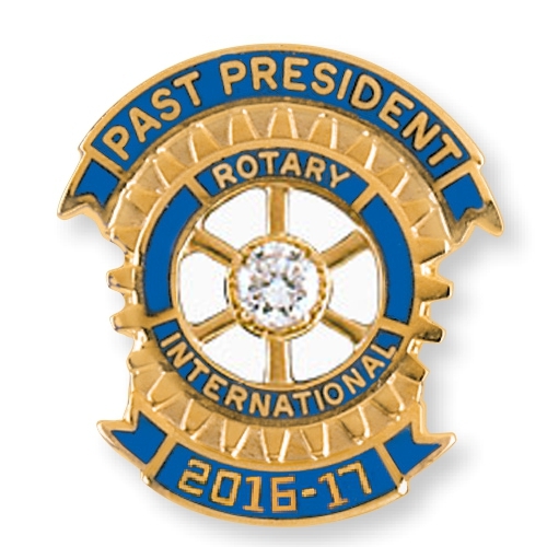 Rotary Past President Pin - 2016-17 w/ .15c Diamond