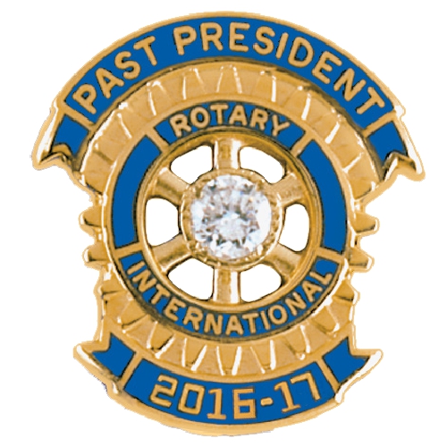 Rotary Past President Pin - 2016-17 w/ .25c CZ