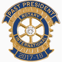 Rotary Past President Pin - 2017-18 w/ .10c Diamond