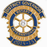 Rotary District Governor Pin - Years 2014-15  w.10c Diamond