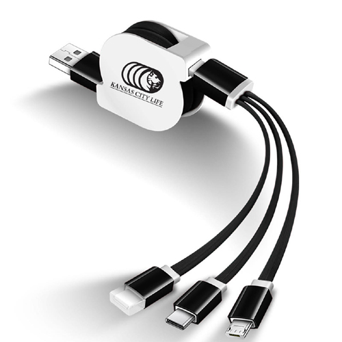 Rotary 3-in-1 Charging Cable