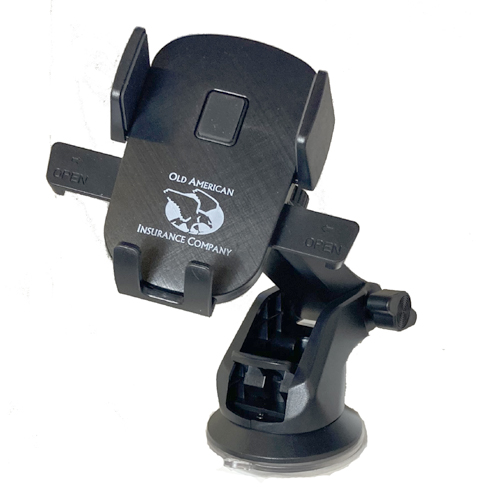 Black Cell phone stand for cars, 10.5