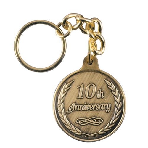 Rotary Coin Key Tags - 10th Anniversary
