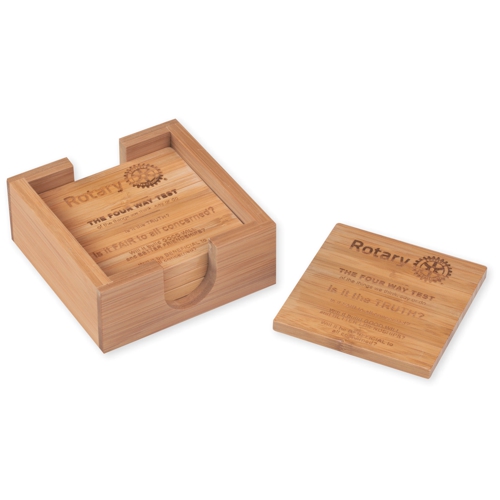 Rotary BAMBOO COASTER SET