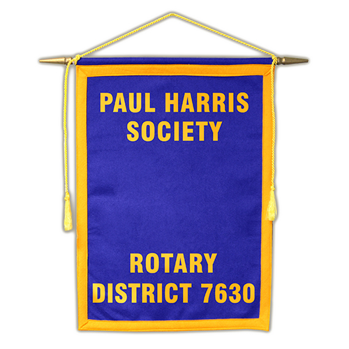 Rotary Custom FLOCK Paul Harris Society Banner -- 18-1/2