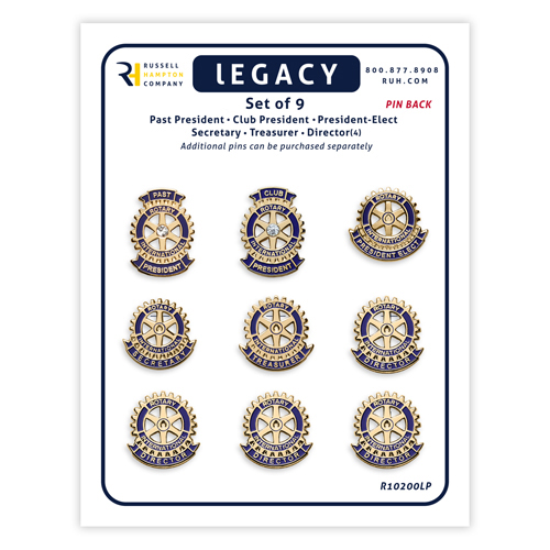 Rotary Gold Plated Club Officer Lapel Pin SET Rotary Club Supplies