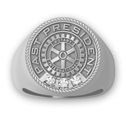 Rotary Past President Ring - Silver Alloy