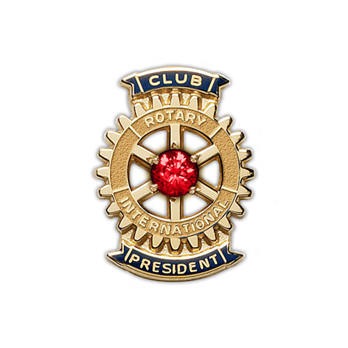 Ribbon Style Club President Lapel Pin Gold Filled