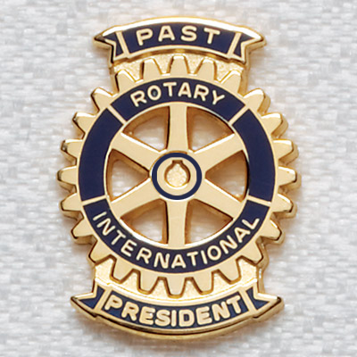 Rotary Ribbon Style Past President Lapel Pin Gold Filled
