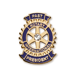 Rotary Past President Lapel Pin With Synthetic Diamond