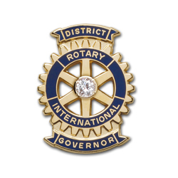 Rotary District Governor Lapel Pin - 10k Gold