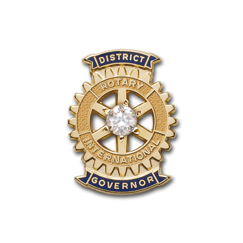 District Governor Pins Round & Ribbon Style
