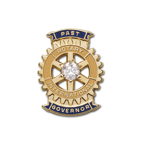 Rotary Ribbon Style Past Governor Lapel Pin Gold Filled