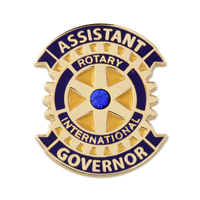 Rotary Assistant Governor w/ Synthetic Sapphire Lapel Pin