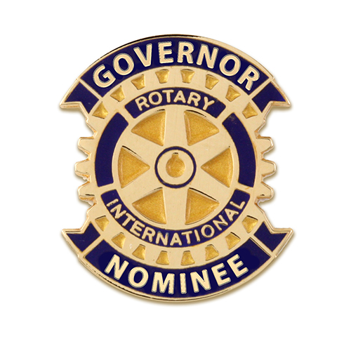 Rotary GP Governor Nominee Ribbon Style Magnetic Lapel Pin