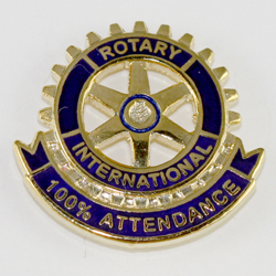 Rotary 100% Attendance Lapel Pin