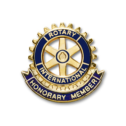 Rotary Gold Plated Ribbon Style Honorary Member Lapel Pin