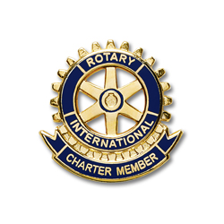 Rotary Gold Plated Charter Member Lapel Pin