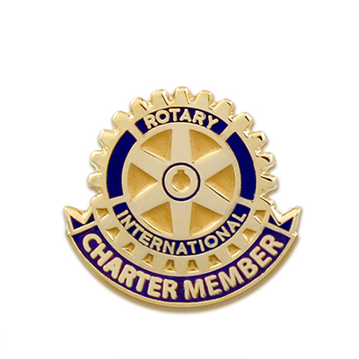 Rotary Charter Member Magnetic Lapel Pin