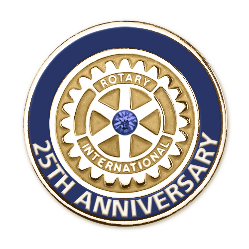 Rotary 25th Anniversary  MOE Lapel Pin