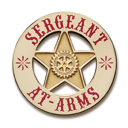 Rotary Sheriff's Badge Sergeant At Arms Lapel Pin