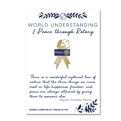 Rotary World Understanding and Peace Ribbon Lapel Pin