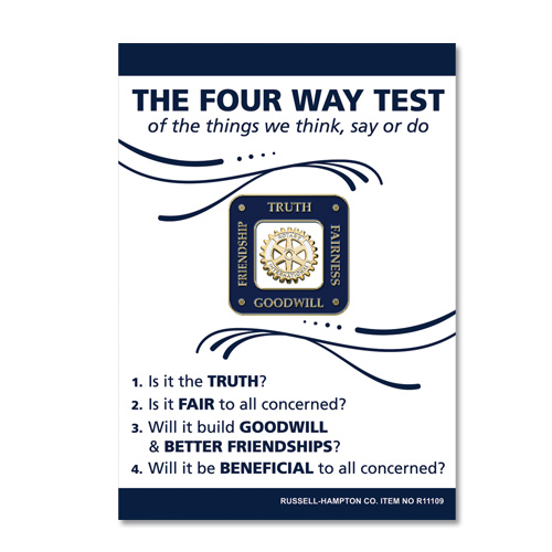 Rotary Four-Way Test Lapel Pin