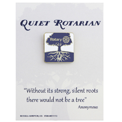 Rotary Quiet Rotarian (Tree Motif) Lapel Pin