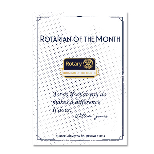 Rotary Rotarian of the Month Cloisonne Lapel Pin