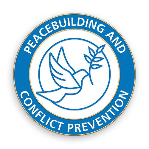 Peace Building -  Areas of  Focus Service Lapel Pin