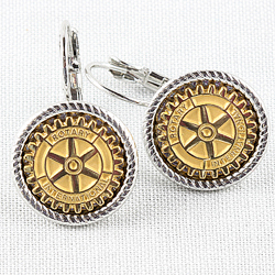 Rotary Gold & Silver Finish Euro Wire Pierced Earrings