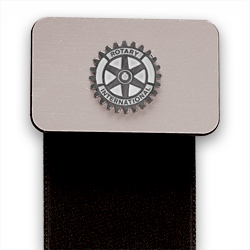 Rotary Silver Magnetic Pin Display w/Navy and Black Display Ribbons